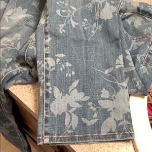 Chico’s jeans with floral bleach print